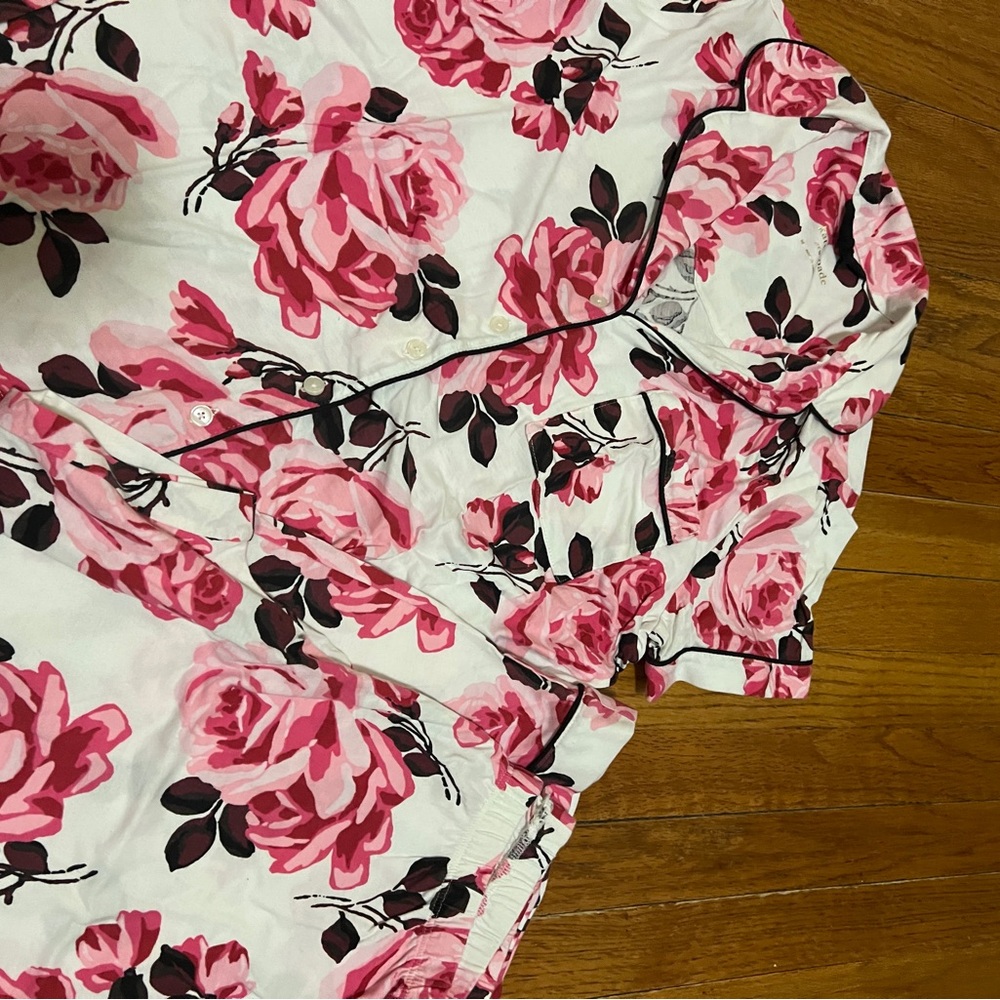 Floral Pink and Black Women's Top Kate Spade M